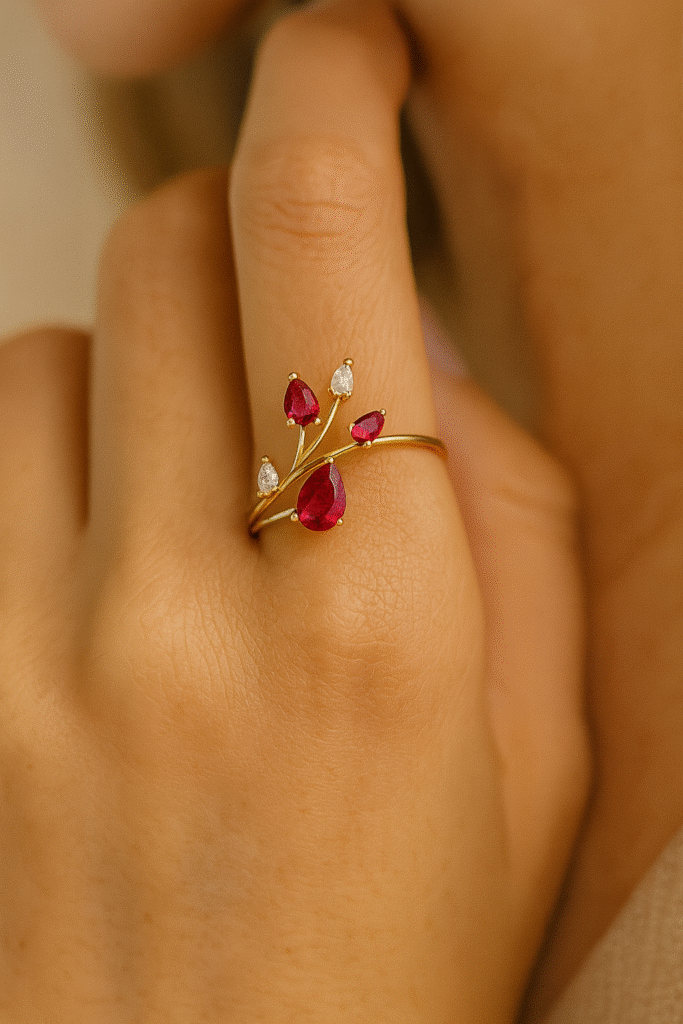 Matsya Crimson Aura Ring