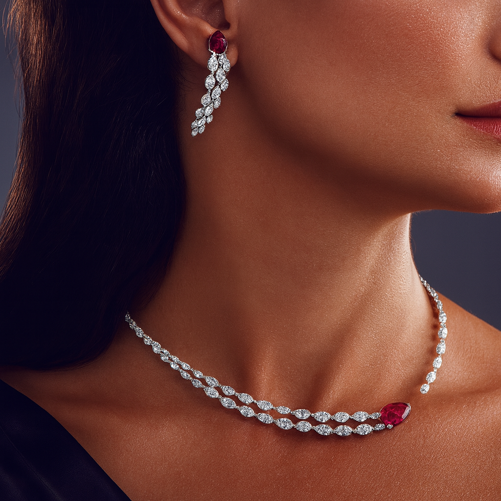 Diamond Ruby Necklace