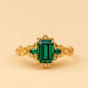 Matsya Emerald Horizon Ring
