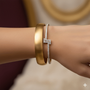 Matsya Architectural Duo Gold Bangle