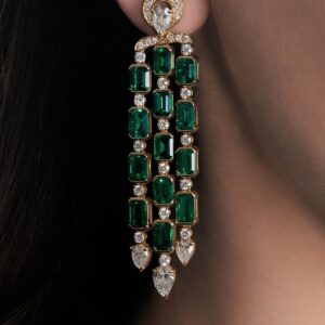 Emerald drop earrings